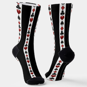 Las Vegas Playing Kartenformen Muster Socken