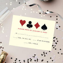 Las Vegas Poker Card Anzug Black Cream Wedding RSV