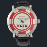 Las Vegas Poker Casino Lugano Armbanduhr<br><div class="desc">Diese Jury aus weißen und roten Poker-Chips wäre ein fantastisches Geschenk für sich selbst,  oder für die Casino-liebende Person in Ihrem Leben. Personalisieren Sie das Design mit einem Namen.</div>