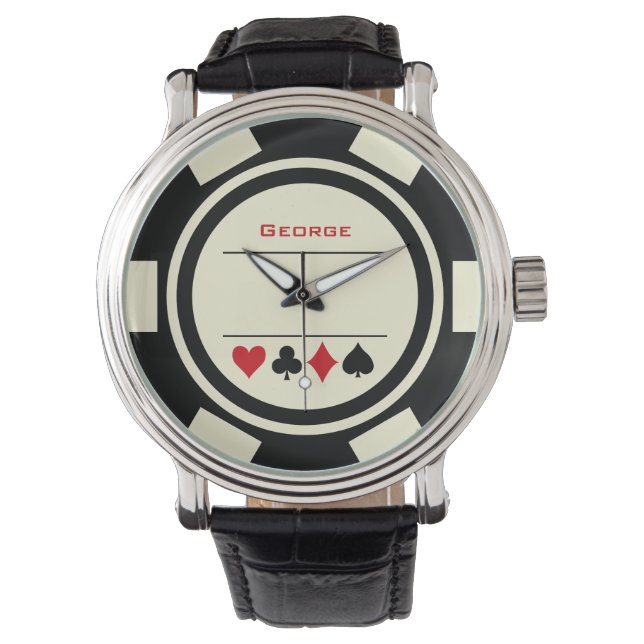 Las Vegas Poker Casino Lugano Unexpected Classic T Armbanduhr (Vorderseite)