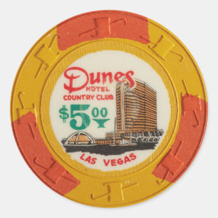 Las Vegas Poker Chip Casino Glücksspiel Veraltet Runder Aufkleber
