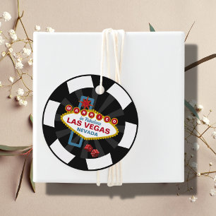 Las Vegas Poker Chip Hochzeit in Urlaubsort Geschenkanhänger