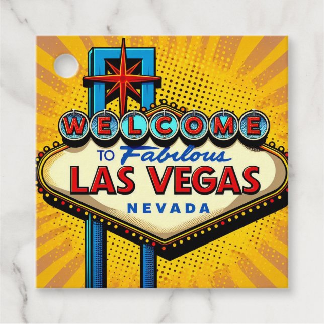 Las Vegas Pop Art Sign Geschenkanhänger (Vorderseite)