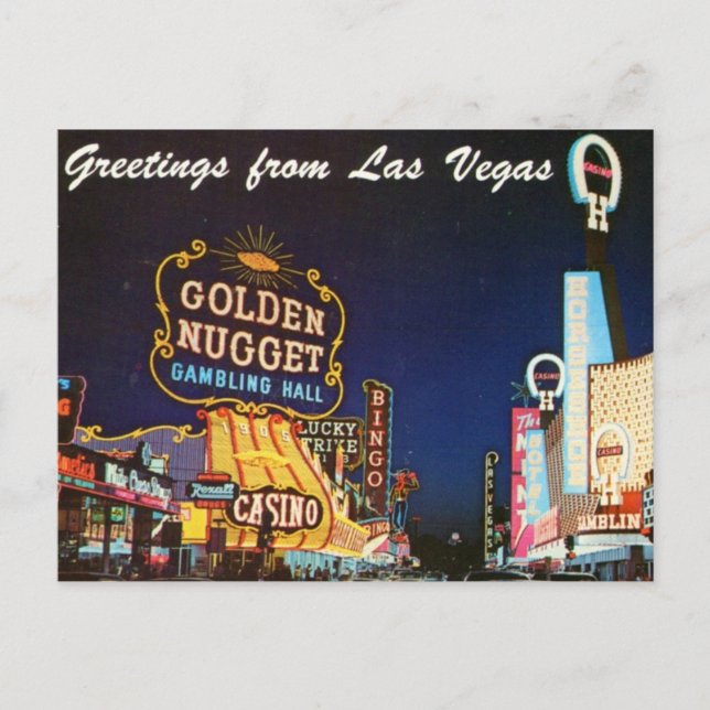 Las Vegas Postkarte Ende der 50er Jahre (Vorderseite)