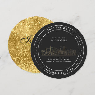 Las Vegas   Quinceañera Save the Date Einladung