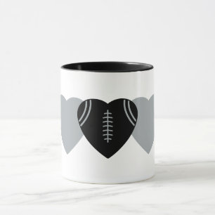 Las Vegas Raiders Football Herzdesign Tasse