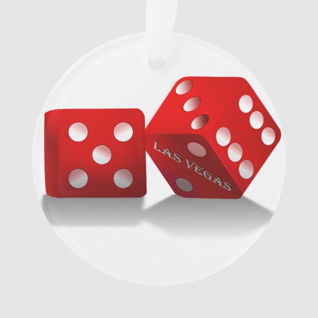 Las Vegas Red Dice Ornament (Vorderseite)