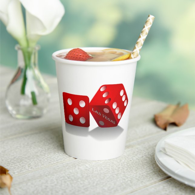 Las Vegas Red Dice Pappbecher (In Situ)