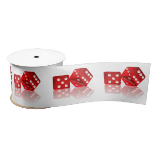 Las Vegas Red Dice Satinband