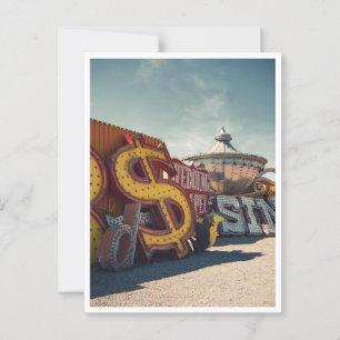 Las Vegas Retro Casino Postkarte
