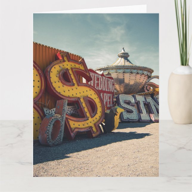 Las Vegas Retro Casino Wedding Card Karte (Vorderseite)