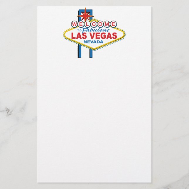 Las Vegas Retro Sign Briefpapier (Vorderseite)