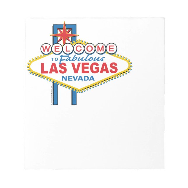 Las Vegas Retro Sign Notizblock (Vorderseite)
