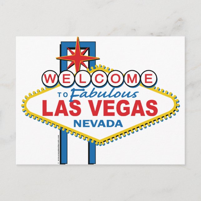 Las Vegas Retro Sign Postkarte (Vorderseite)