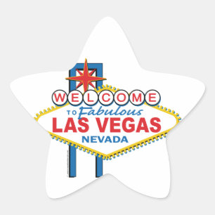 Las Vegas Retro Sign Stern-Aufkleber
