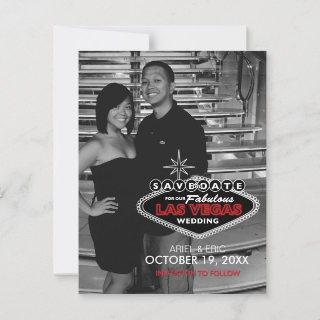 Las Vegas Rett-the-Date Custom Postcard Save The Date (Vorderseite)