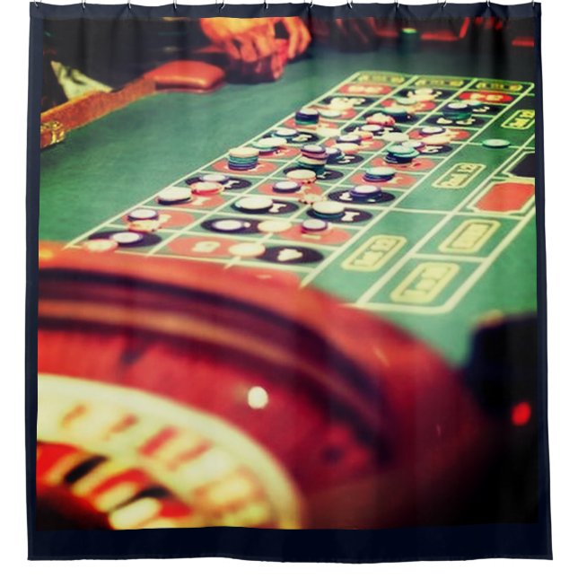 LAS VEGAS ROULETTE WHEEL DUSCHVORHANG (Vorderseite)