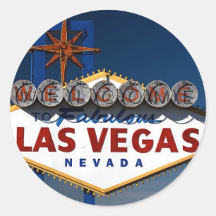 Las Vegas Runder Aufkleber