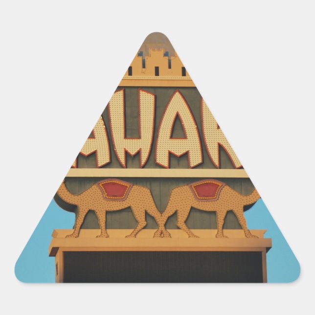 Las Vegas Sahara Casino Sehenswürdigkeit Architekt Dreieckiger Aufkleber (Vorderseite)