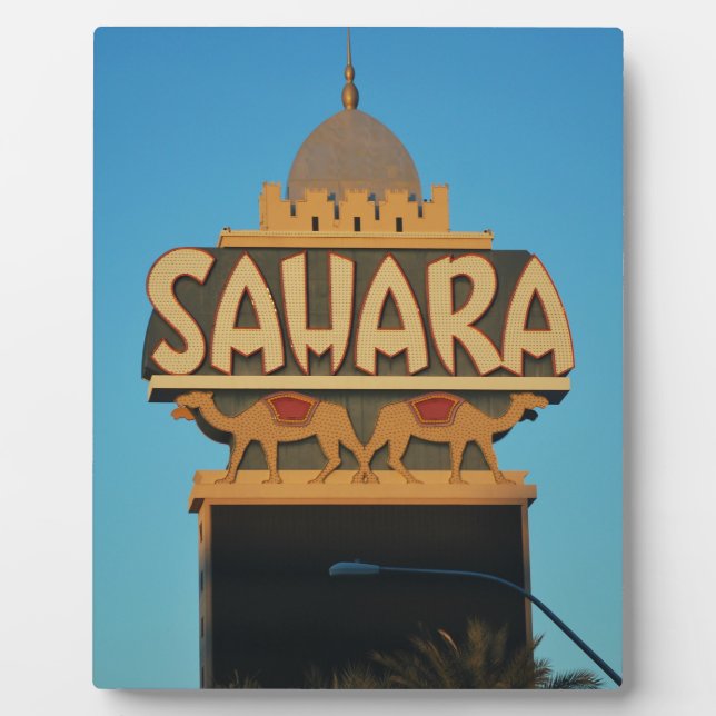 Las Vegas Sahara Casino Sehenswürdigkeit Architekt Fotoplatte (Vorderseite)