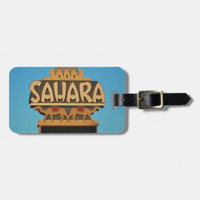 Las Vegas Sahara Casino Sehenswürdigkeit Architekt Gepäckanhänger (Vorderseite horizontal)