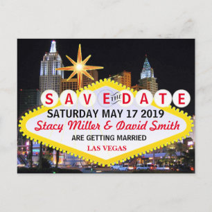 Las Vegas Save the Date Ankündigungspostkarte