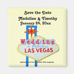 Las Vegas Save the Date, das Neonzeichen Wedding Magnet