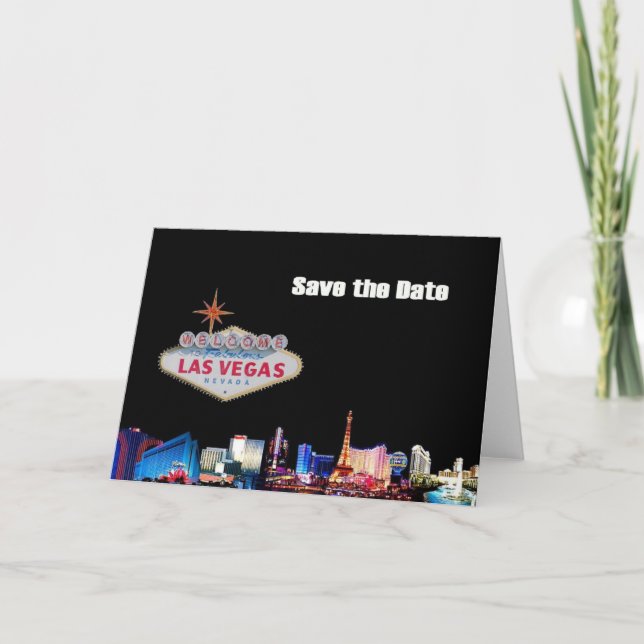 Las Vegas Save the Date-Karte mit LV-Logo Ankündigung (Vorderseite)