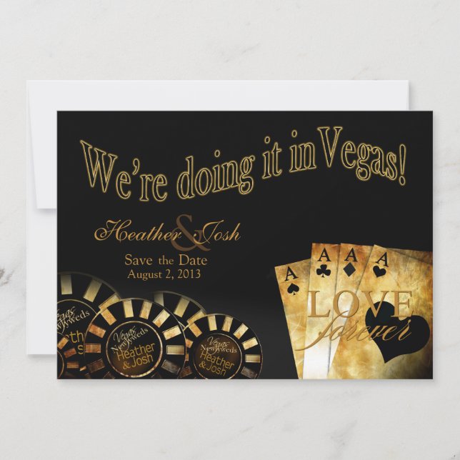Las Vegas Save the Date (Kontakt 2 personalisieren (Vorderseite)