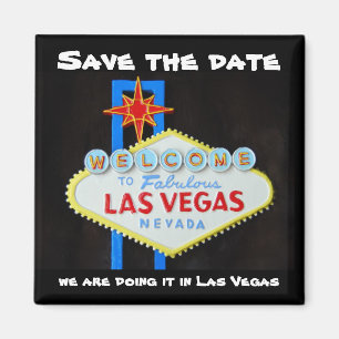 Las Vegas Save the Date Magnet