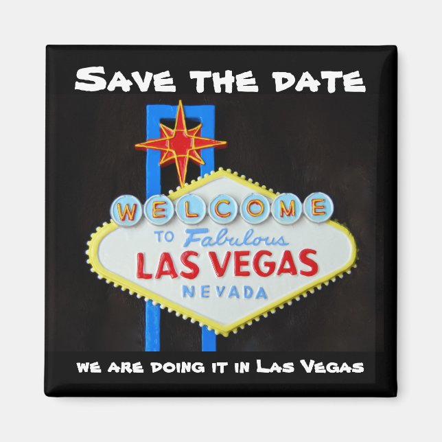 Las Vegas Save the Date Magnet (Vorne)