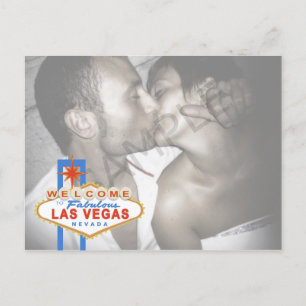 Las Vegas Save the Date Postkarte signieren