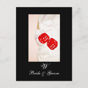 Las Vegas Save the Date Postkarten Monogramme
