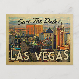 Las Vegas Save the Date Vintage Postkarten