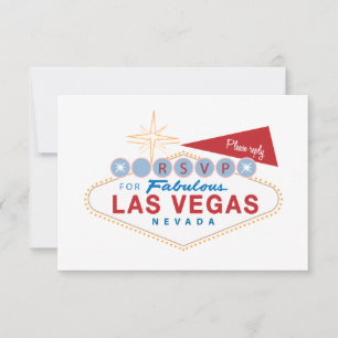 Las Vegas-Schild RSVP   Hochzeitsantwortkarte Karte