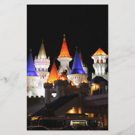Las Vegas Schloss Hotel Spiel Vegas Stadt Bunt Briefpapier