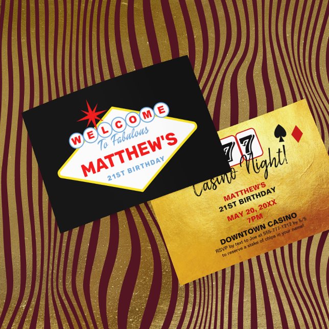 Las Vegas Sign Casino Party Einladung (Von Creator hochgeladen)