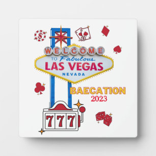 Las Vegas Sign Nevada Baecation Group Matching Fotoplatte