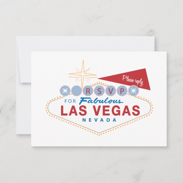 Las Vegas Sign UAWG | Antwort-Karte für Hochzeiten RSVP Karte (Vorderseite)