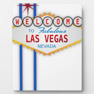 Las Vegas Sign USA Casino Spiele Fotoplatte