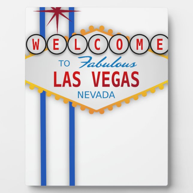 Las Vegas Sign USA Casino Spiele Fotoplatte (Vorderseite)