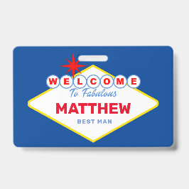 Las Vegas Sign VIP Pass Bachelor Party Einladung Ausweis