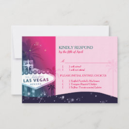 Las Vegas Sign Wedding Menü UAWG RSVP Karte