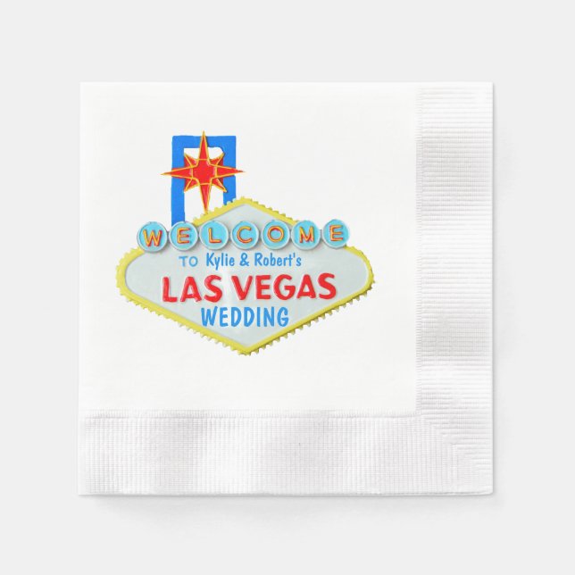 Las Vegas Sign Wedding Serviette (Vorderseite)