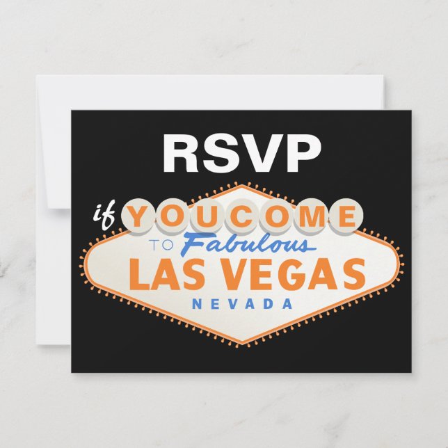 Las Vegas signiert Hochzeit in Urlaubsort RSVP Kar (Vorderseite)