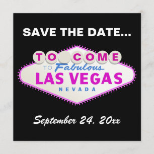 Las Vegas signiert Hochzeit in Urlaubsort Save the Date