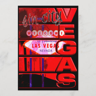 Las Vegas Sin City Party-Veranstaltungseinladung Einladung