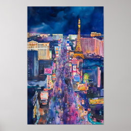 Las Vegas Skyline Art Print Poster