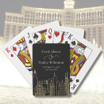 Las Vegas Skyline Black Gold Spielkarten<br><div class="desc">Dieses Set von Spielkarten ist ein idealer Gefallen für eine Casino-thematische Hochzeit,  Jubiläumsfeier oder Verleihfeier</div>