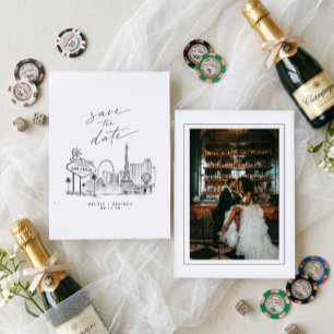 Las Vegas Skyline Foto Hochzeit Save The Date